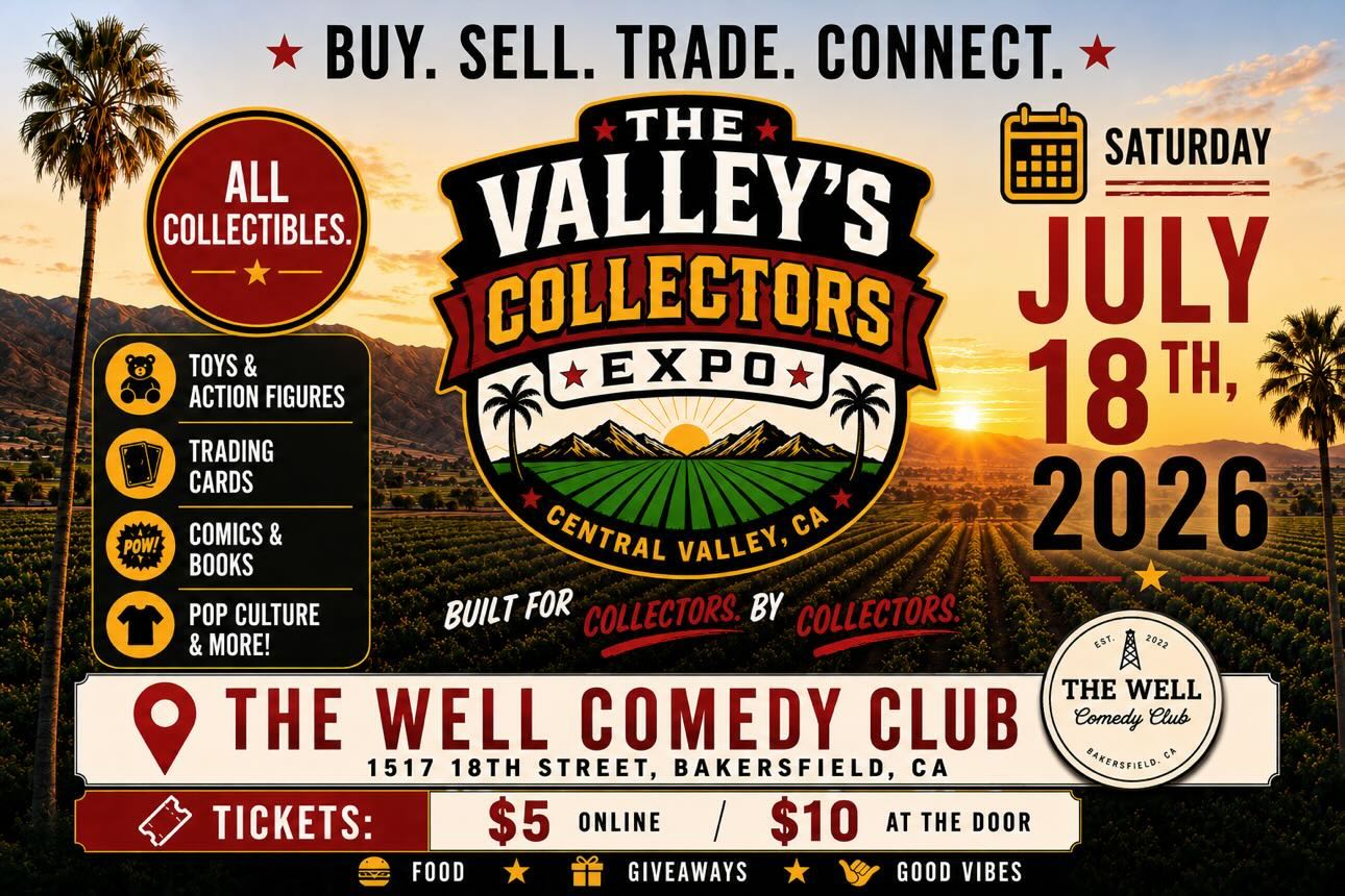 Flyer for The Valley's Collectors Expo on July 18, 2026